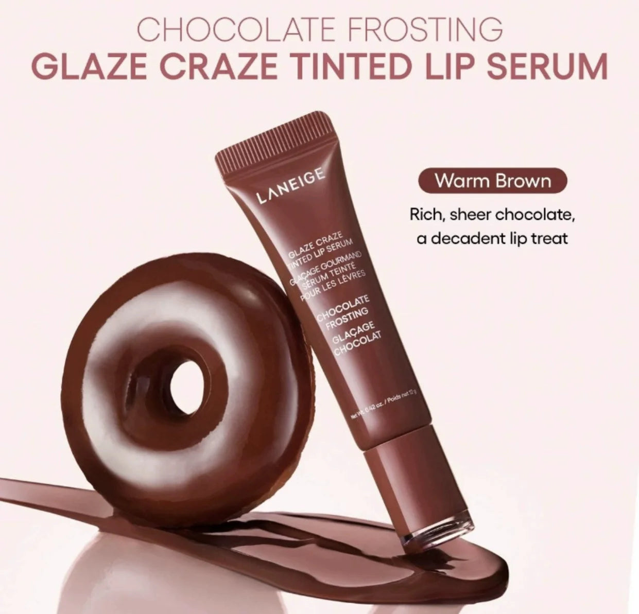 Laneige Lip Glowy Lightweight Hydration Balm Shea Butter Glaze Craze Tinted Polypeptide Lip Gloss Serum Fruit Donut Lip Oil Care