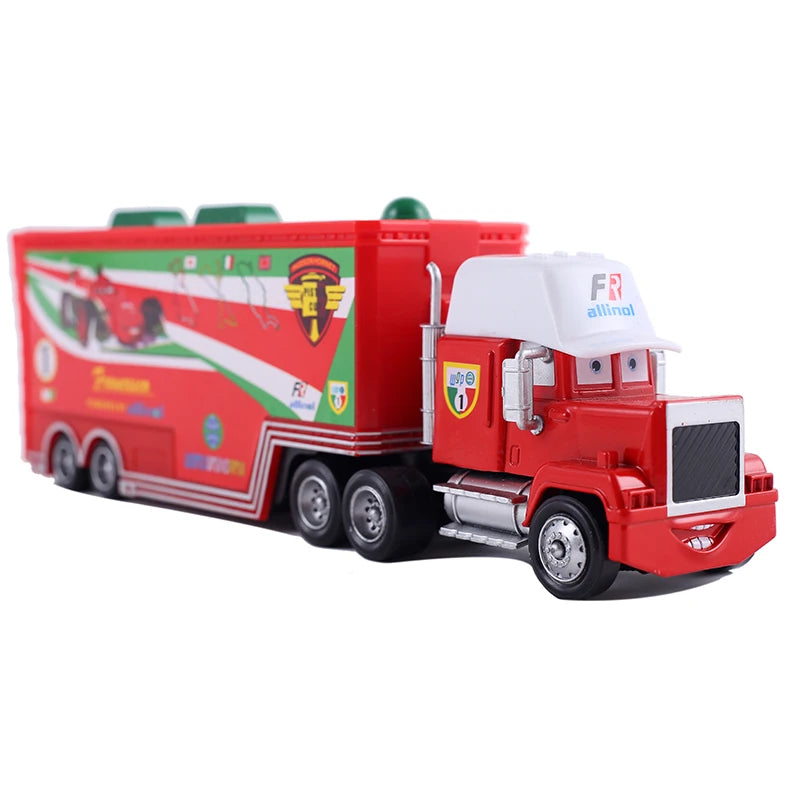 Disney Cars Figures Mack Truck Lightning McQueen Racing 1:55 Die Cast Model Children Mini Vehicle Toys Collection Birthday Gifts
