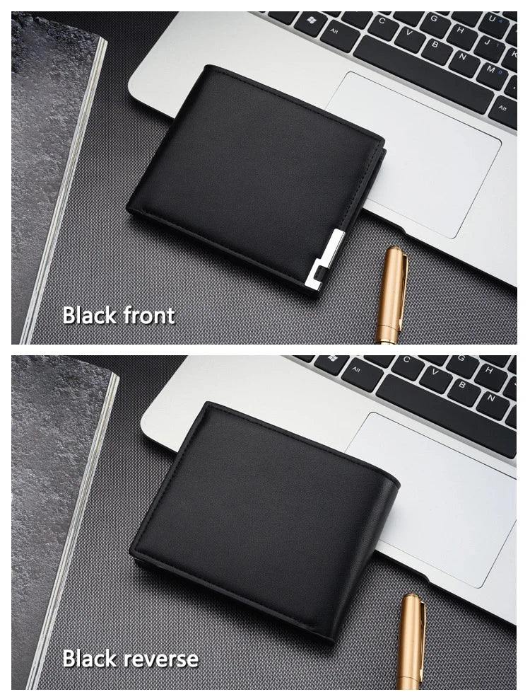 Leather Car LOGO Short Men Wallet Purse With Card Holder License for Rolls-Royce Cullinan Phantom Ghost Wraith Dawn Accessories
