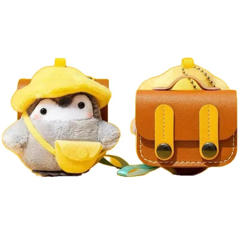 Cute Little Yellow Hat Penguin Backpack Bluetooth Earphone Case Protective Cover For Apple AirPods Pro 2nd 3rd Gen 4th Gen