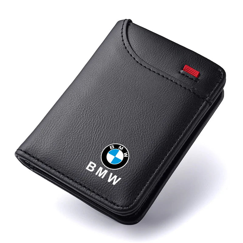 Leather Men Wallet Gift Coin ID Cash Credit Card Holder Purses For BMW X3 X5 M5 M3 E46 E90 E60 F10 E39 F30 E36 G30 E87 E30 G20