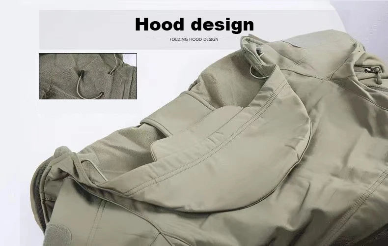 Men's Winter Autumn Softshell Fleece Jackets Windproof Outdoor Fishing Hiking Hunting Thermal Camping Cargo Coats Warm M-5XL