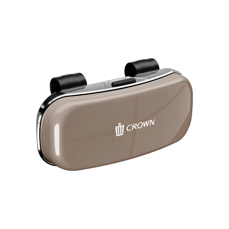 Car Sun Visor Glasses Case Sunglasses Storage Gift Box Accessories For Toyota Crown GR Corolla Camry Prado Aygo Cruiser CHR Rav4