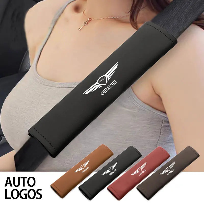 1Pcs Car Seat Safety Belt Shoulder Cover Auto Accessories For Genesis G80 GV70 GV80 GV60 G70 Essentia Neolun G90 GV90
