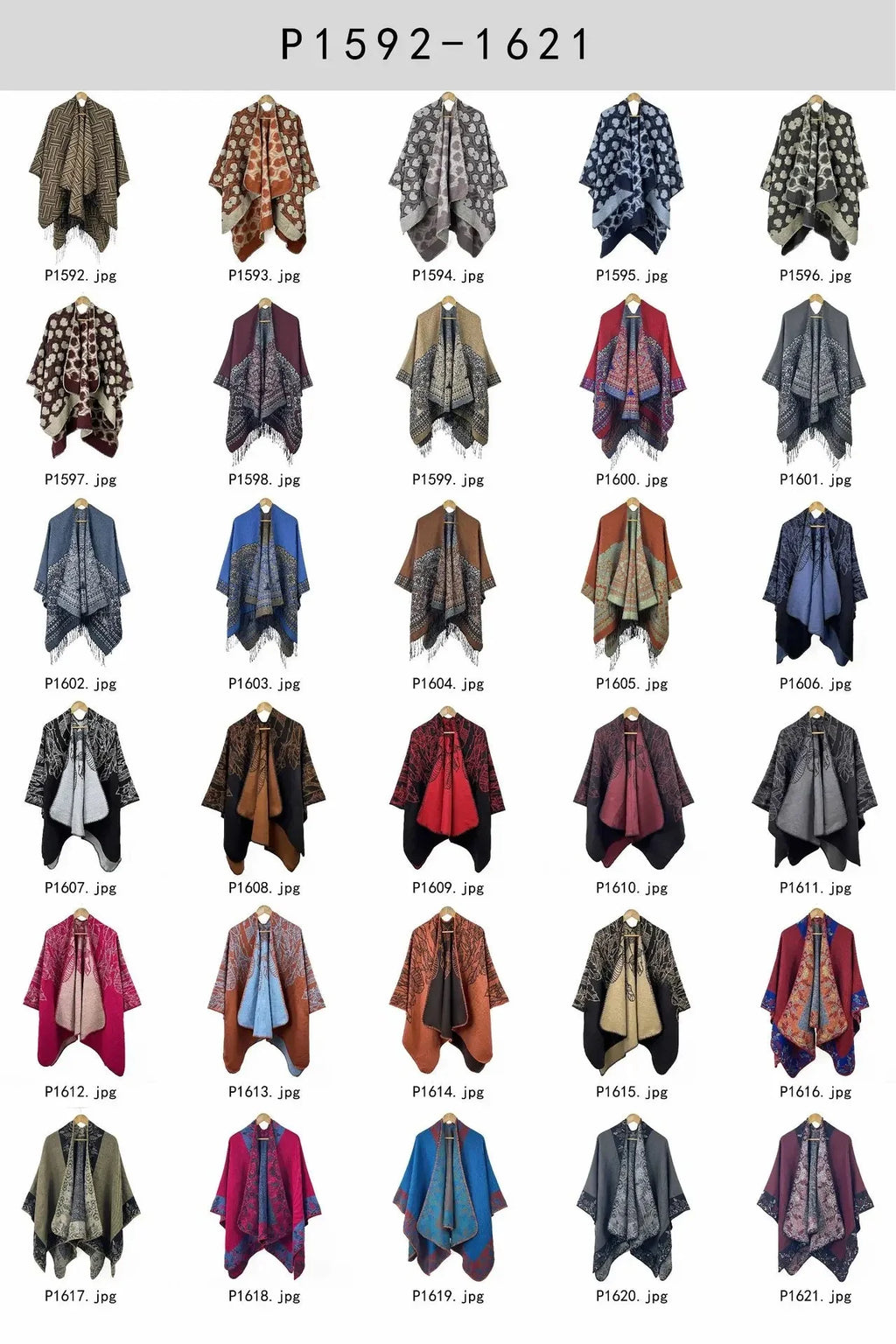 Warmth Women's Open Split Shawl Ethnic Style Geometric Tassel Travel Photography Friendly Winter Wrap Versatile Fashion Accessor