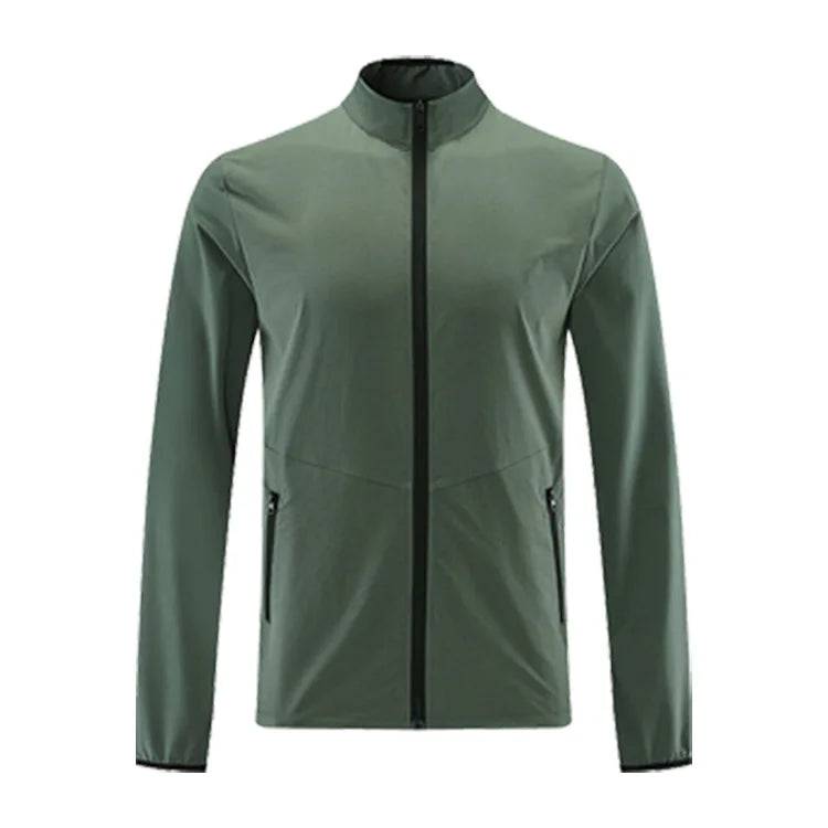 Autumn and winter outdoor sports casual running jacket men's casual breathable zipper stand-up collar quick-drying fitness
