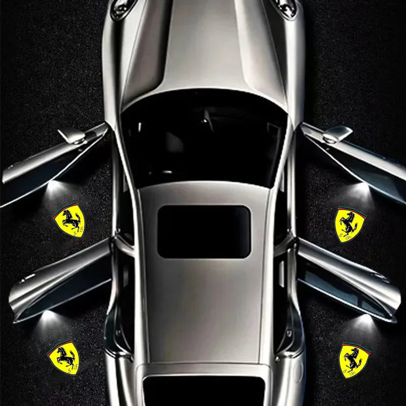 2PCS LED Car Door Welcome Light HD Projector Lamp For Ferrari 308 GT4 328 GTB GTS F355 360 Modena F430 458ltalia 488 Accessories