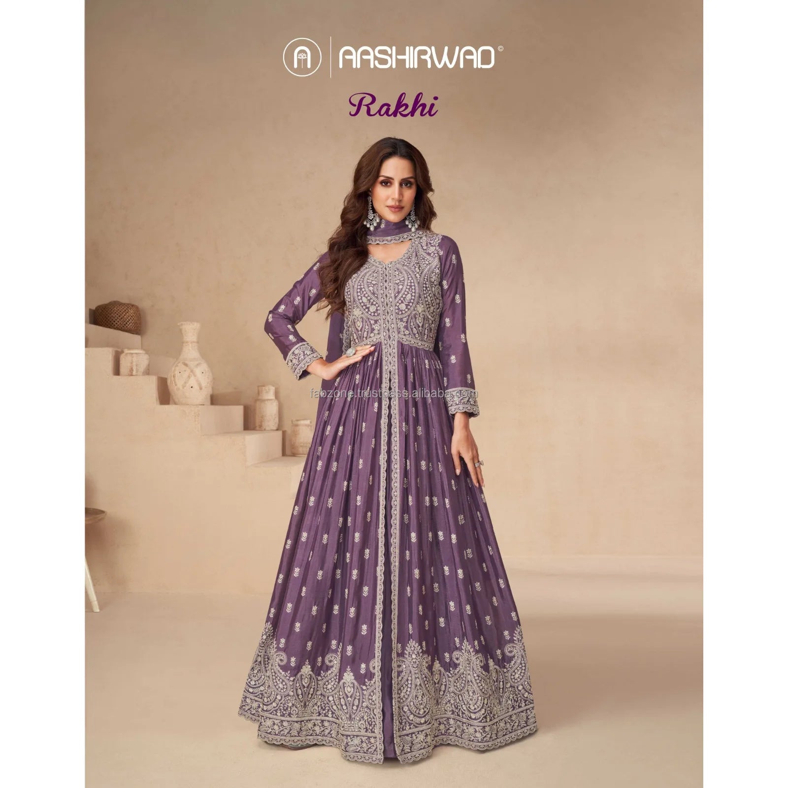 Net Fabric Heavy Embroidery Gown Pakistani Style Salwar Kameez for Ladies Party Wear
