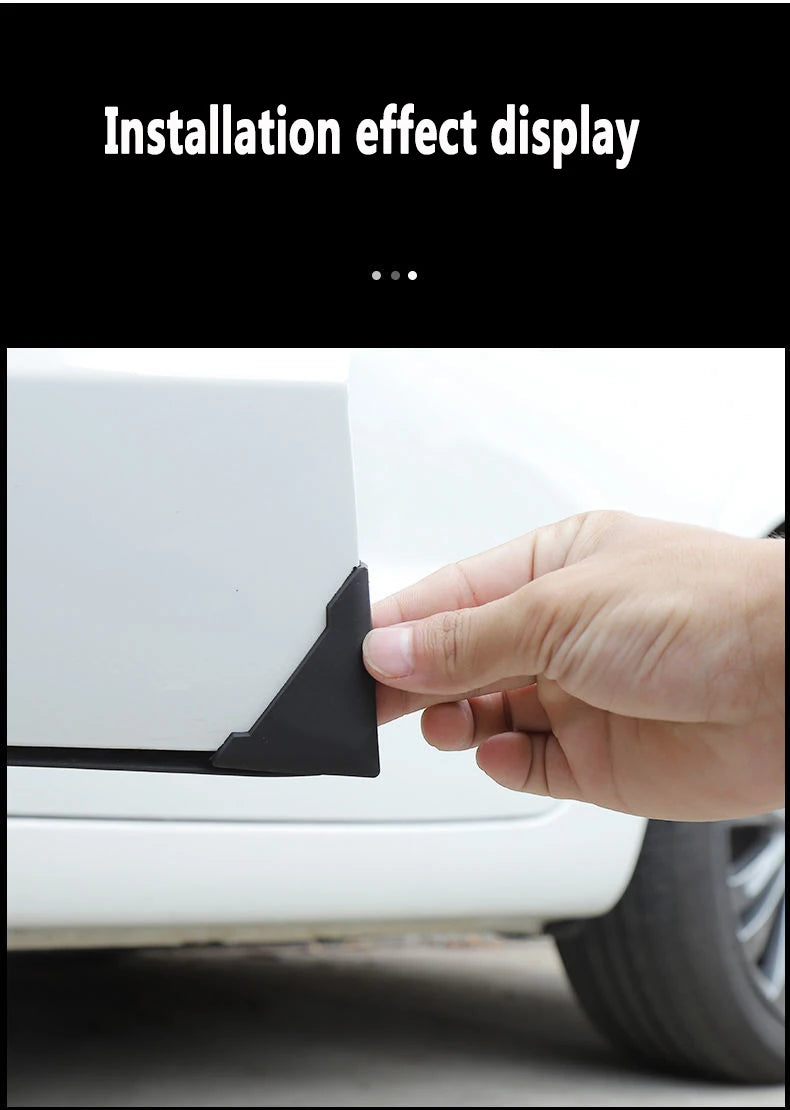 2/4pcs Universal Car Door Corner Protectors, Sport Pattern Silicone Anti-Scratch Bumper Covers for Vehicle Door Protection