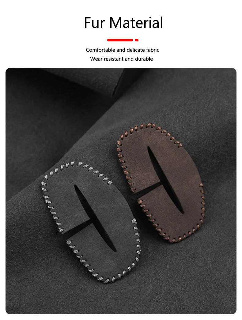 2PCS Suede Ferrari Emblem Car Seat Belt Buckle Cover Protector Case For Ferrari Roma 488 Portofino F8 Roma Spider SF90 Superfast