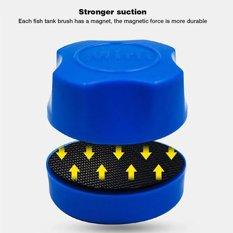 Aquarium Magnetic Cleaning Brush Fish Tank Floating Scraper Tool Removal Moss Algae Scrubber Double-Sided Glass Window Cleaner