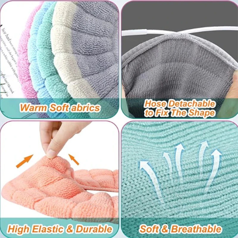 5 Piece Set Toilet Seat Cover , Soft  and Comfortable, Fits Most Toilets, Anti-Slip, Highly Absorbent, Perfect for Home Use