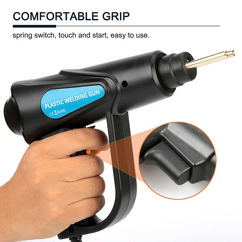 70W Plastic Welding Machine Plastic Welder Gun Car Bumper Repair Kit with 200/600/1000 Pcs Hot Staples Car Tools Kit