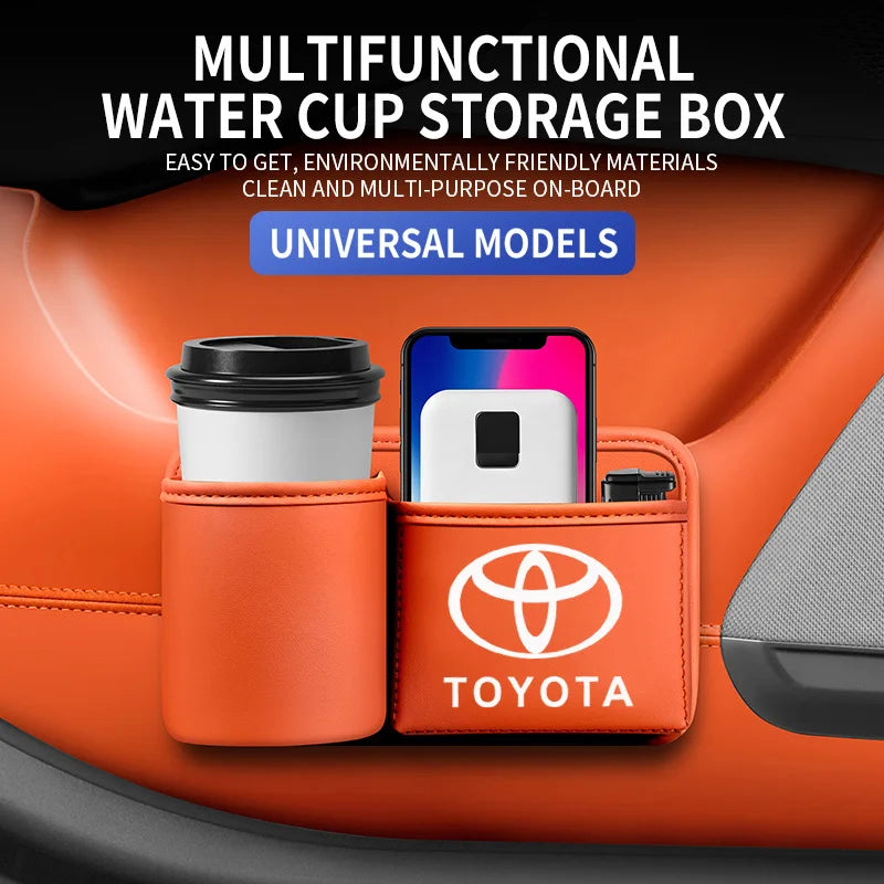Toyota car seat back storage box multifunctional creative car water cup holder seat rear door storage box car supplies