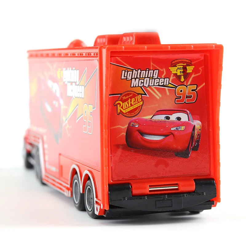 Disney Cars Figures Mack Truck Lightning McQueen Racing 1:55 Die Cast Model Children Mini Vehicle Toys Collection Birthday Gifts