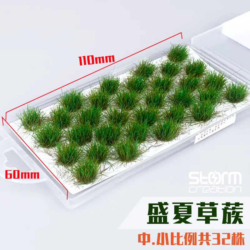 Miniature Seasonal Grass Cluster Model Kit Simulation Grass Nest Mutlicolor Grass Tuft Plant Diorama for Diy Toys Model Making