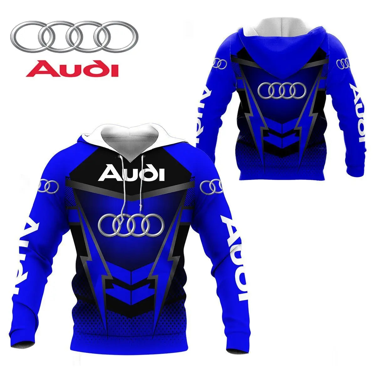 Audi Autumn and Winter Best-selling Adult Hoodie 3D Printing Breathable and Comfortable Men's Sports and Leisure Hoodie MOTO