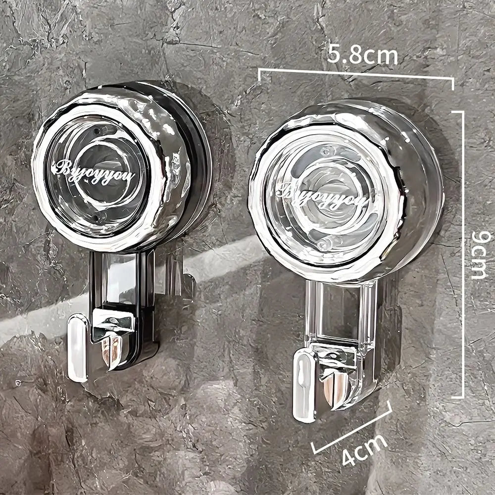 Fashion Powerful Suction Cup Hooks Vacuum Reusable Shower Hooks Heavy Duty Clothes Hook Traceless Clothes Hook