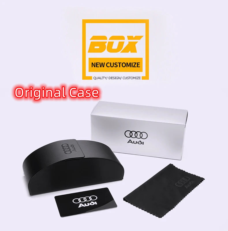 AUDI Brand Polarized Sunglasses Men Luxury Driving Sun Glasses Male Pilot Goggles UV400 Oculos De Sol Masculino