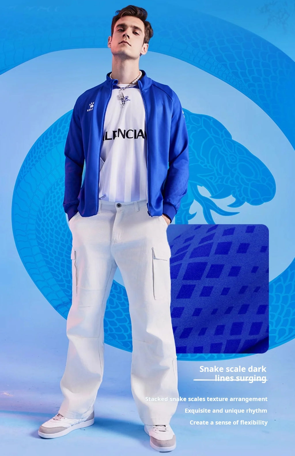 Kelme Men's Football Training Jacket Outdoor Windproof Stand Collar Knitted Jacket Running Sports Training Jacket