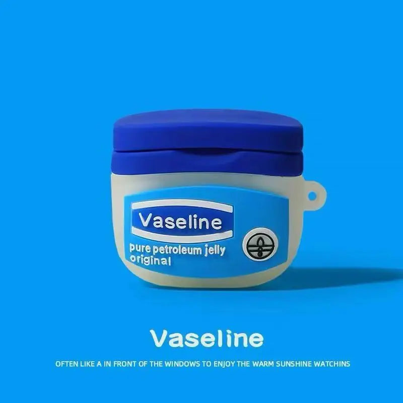For AirPods 4 3 2 1 Pro Pro2 Pro3 Earphone Case 3D Creative vaseline Case Silicone Protective Headphone Box With Pendant Cover