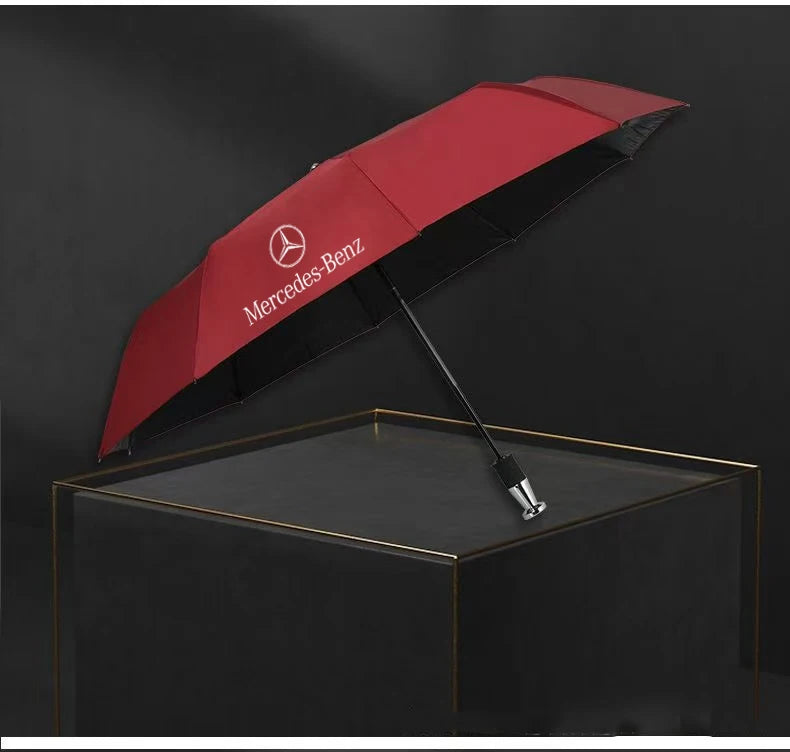 For Mercedes-Benz A C E S V Class AMG Sprinter GLC ML SLK SL Vito CLS GLA GLK Car Automatic Folding Windproof Sunshade Umbrella