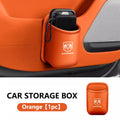 PU Leather Car Door Wall Mounted Storage Auto Logo Storage Hang Pocket For Dodge SRT Ram 1500 Journey Charger Challenger Caliber