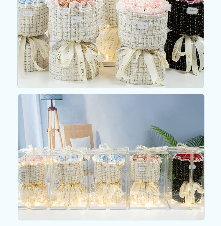 Vntine's Day Rose Bouquet Soap Gift for Girlfriend Best Friend Birthday Present Creative Festival Supplies Creative Gifts