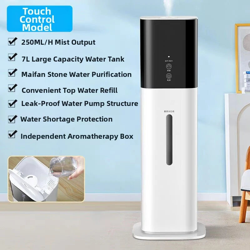 7L Floor Standing Humidifier with Remote Control Baby Room Humidifier Ultra Quiet Quiet Floor Humidifier For Living Room