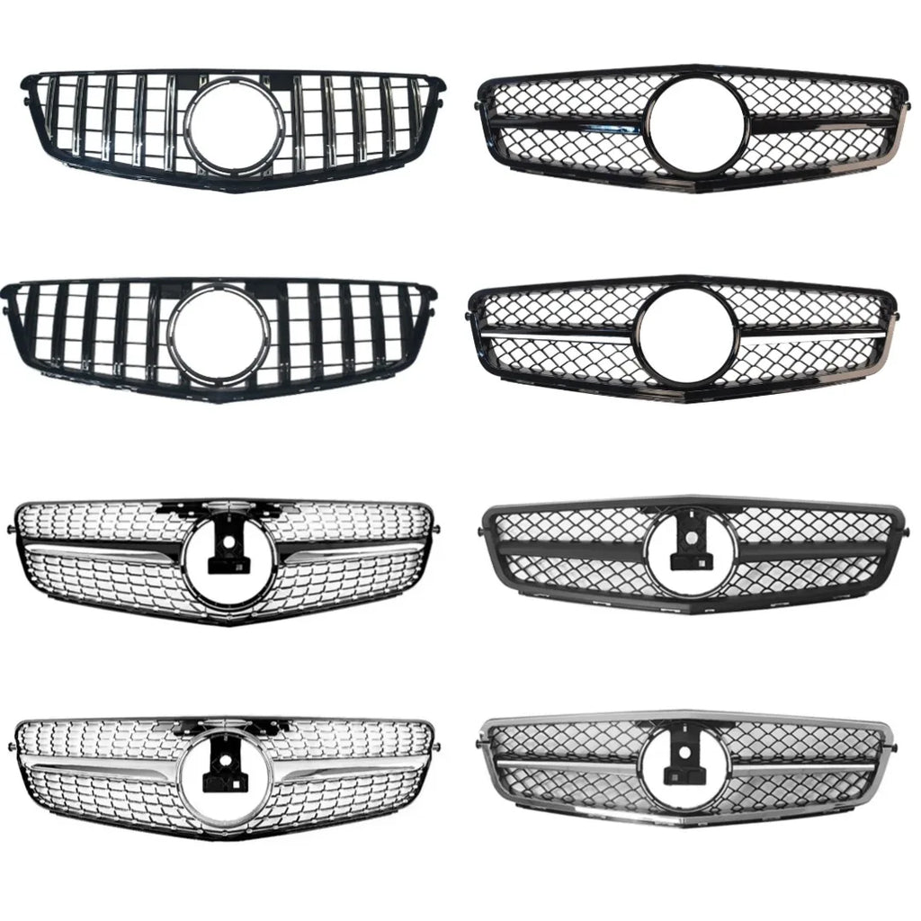 Front Bumper Grille Grill Tuning Accessories For Mercedes Benz C class W204 2007-2014 C180 C200 C250 C300 AMG GT Diamond Style