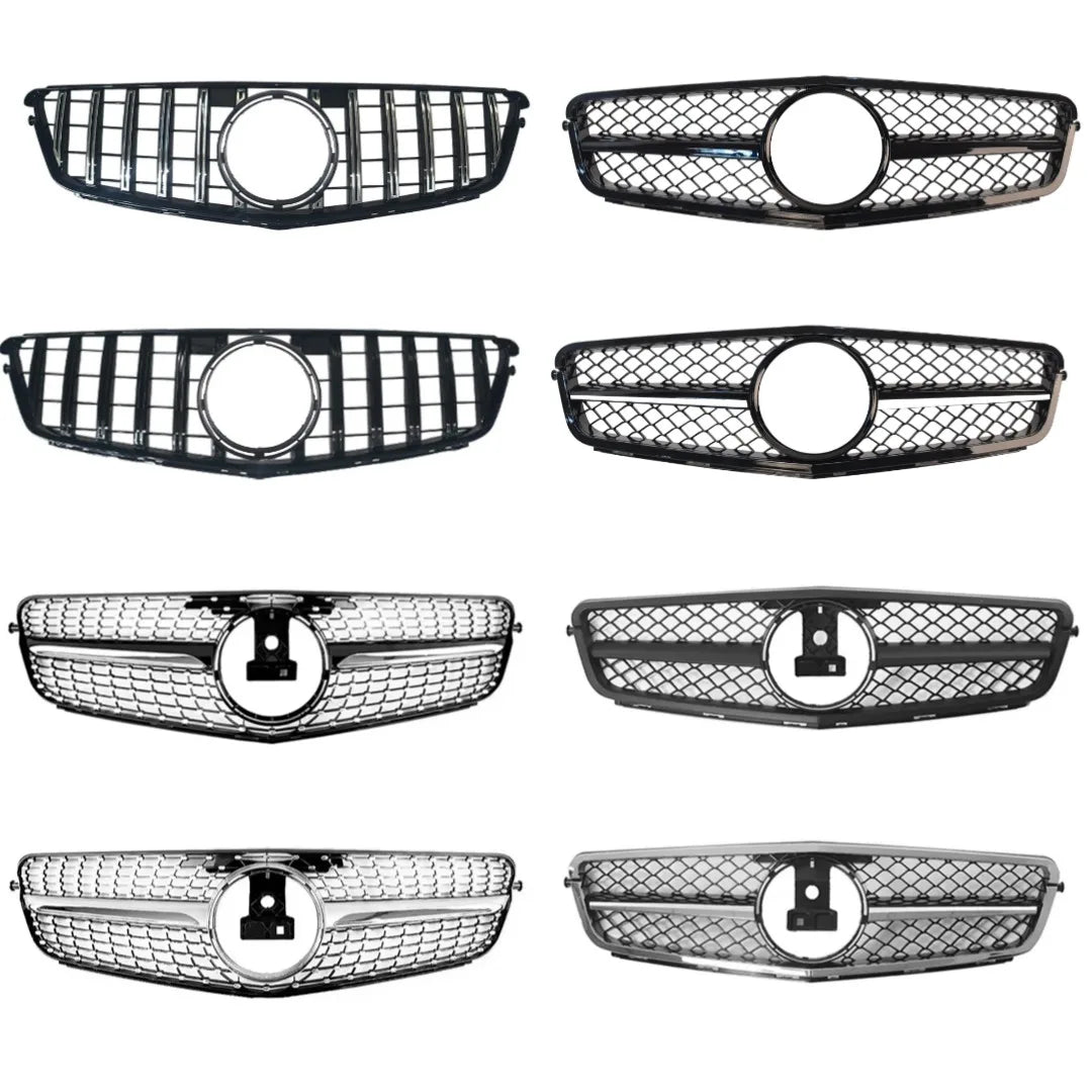 Front Bumper Grille Grill Tuning Accessories For Mercedes Benz C class W204 2007-2014 C180 C200 C250 C300 AMG GT Diamond Style