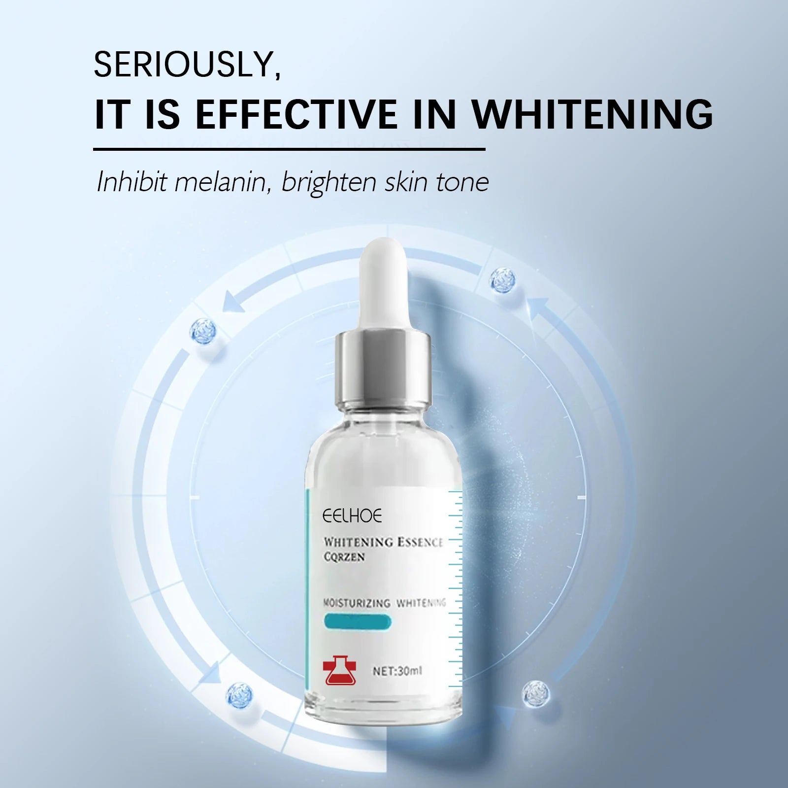 EELHOE Face Whitening Serum Remove Melasma Essence Fade Dark Spots Melanin Brightening Skin Essence Pigment Correction Products