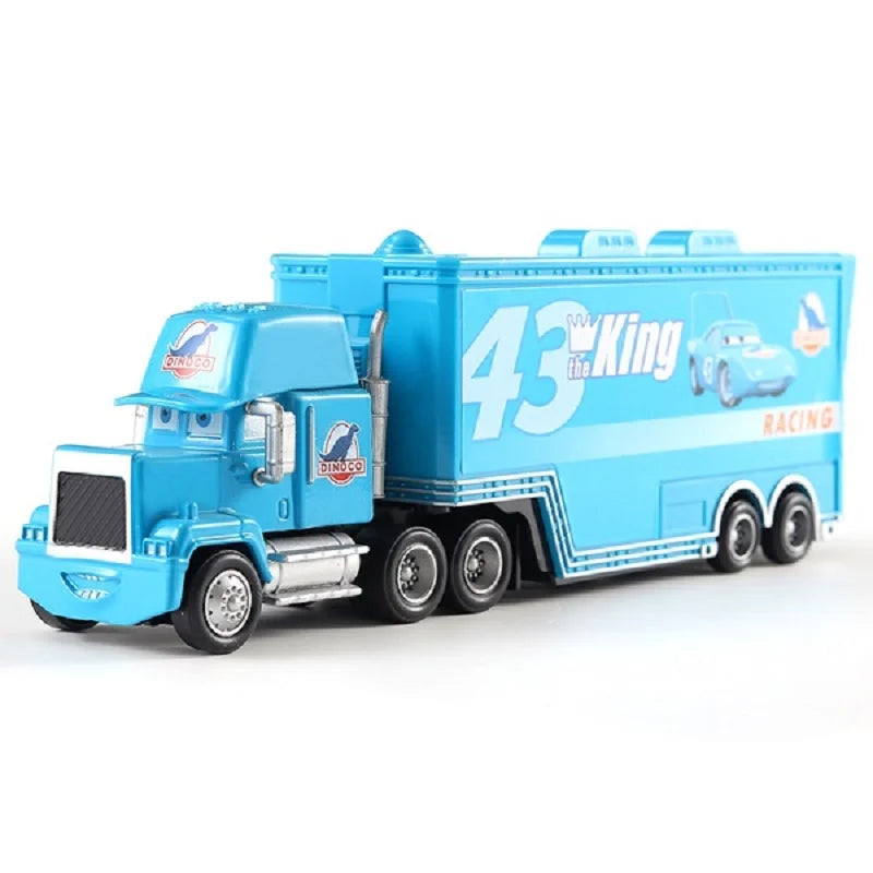 Disney Cars Figures Mack Truck Lightning McQueen Racing 1:55 Die Cast Model Children Mini Vehicle Toys Collection Birthday Gifts