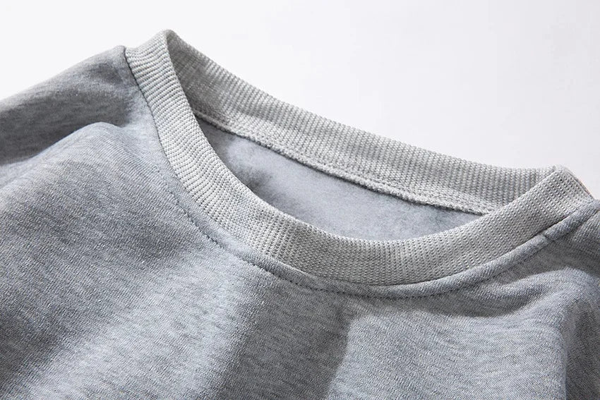 Fashionable New Long Sleeved Autumn and Winter Letter Print Classic Round Neck Casual Couple's Loose Hoodie