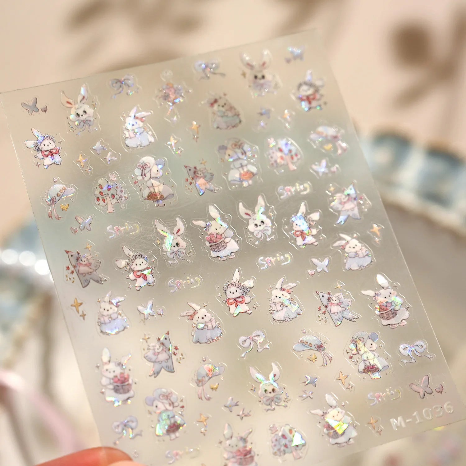 Spring Strawberry Vine 5D Nail Art Stickers Garden Fresh Red Strawberry Green Leaves Flower Cherry Branch Bow Nail Decals DIY