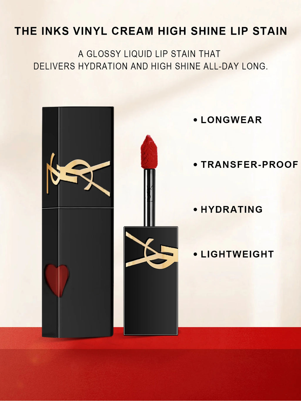 Yves Saint Laurent The Inks Vinyl Cream High Shine Lip Stain #610-Nude #416-Chili  - 0.18 FL .OZ./5.5ML