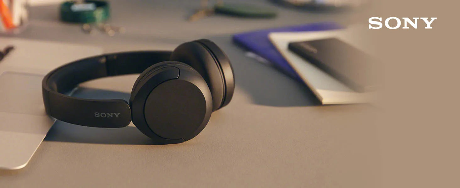 Sony WH-CH520 Wireless On-Ear Headphones, Bluetooth Headset with Mic Long Battery Life