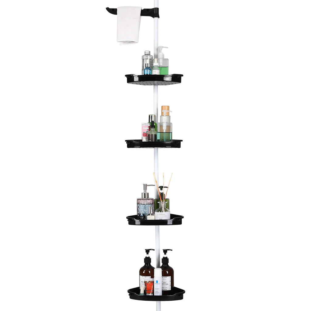 4-Layer Telescopic Corner Storage Rack Bathroom Shampoo and Shower Gel Storage Rack for Bathroom Shower Organizer