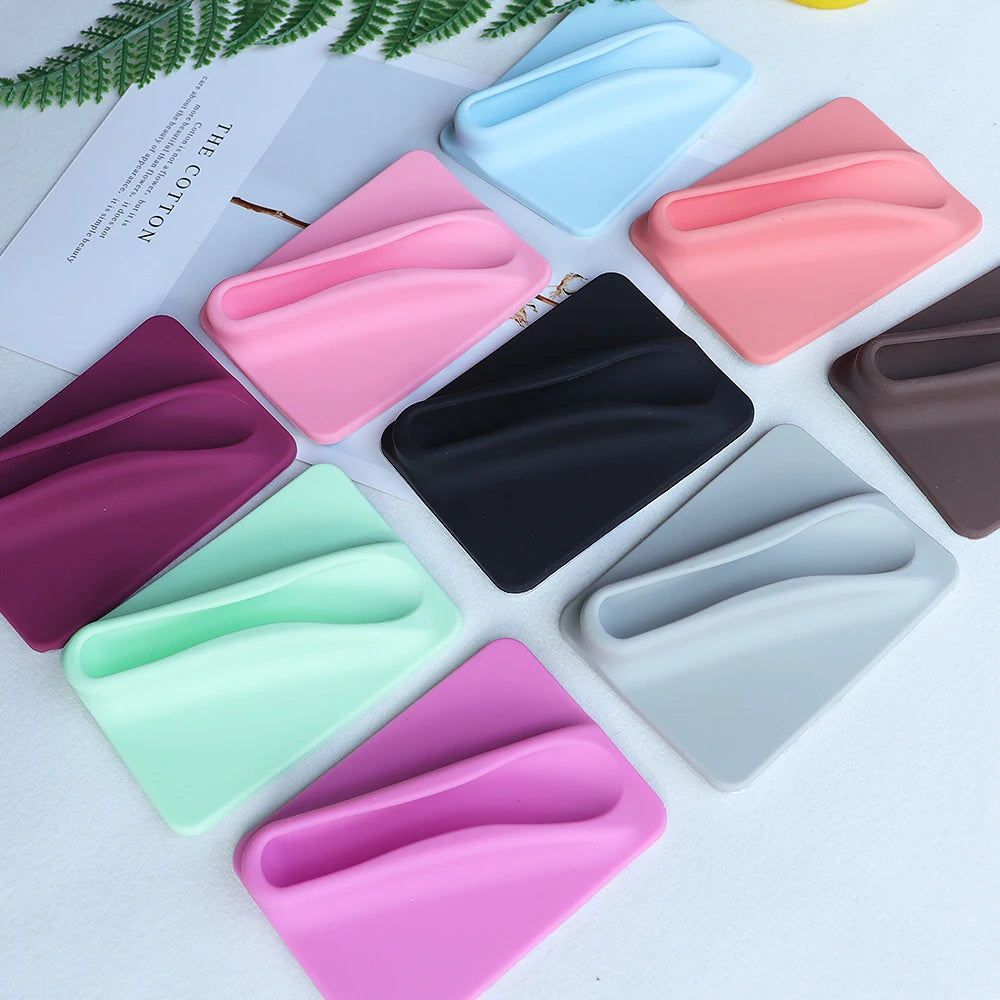 Silicone Lipstick Clip Card Holder for Phone Case - Anti-Fall Lip Gloss Holder with Kickstand, Liquid Silicone Mobile Phone Case