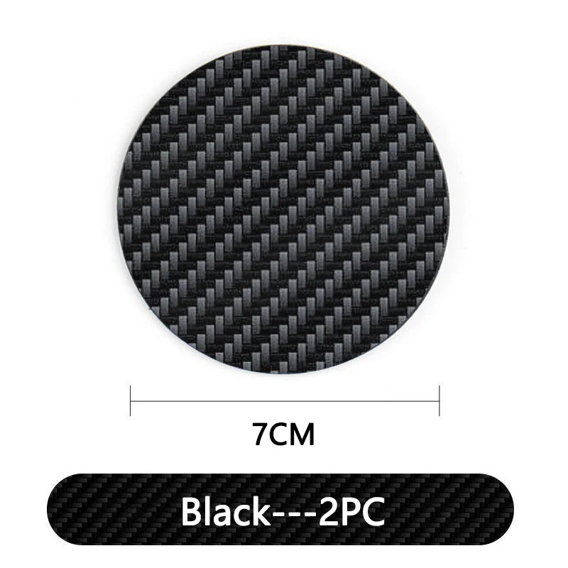 2PCS Car Coaster Water Cup Bottle Anti-slip Mat Leather Pad for Ferrari F430 488 458 F12 Roma 812 F8 599 612 FF F12 berlinetta