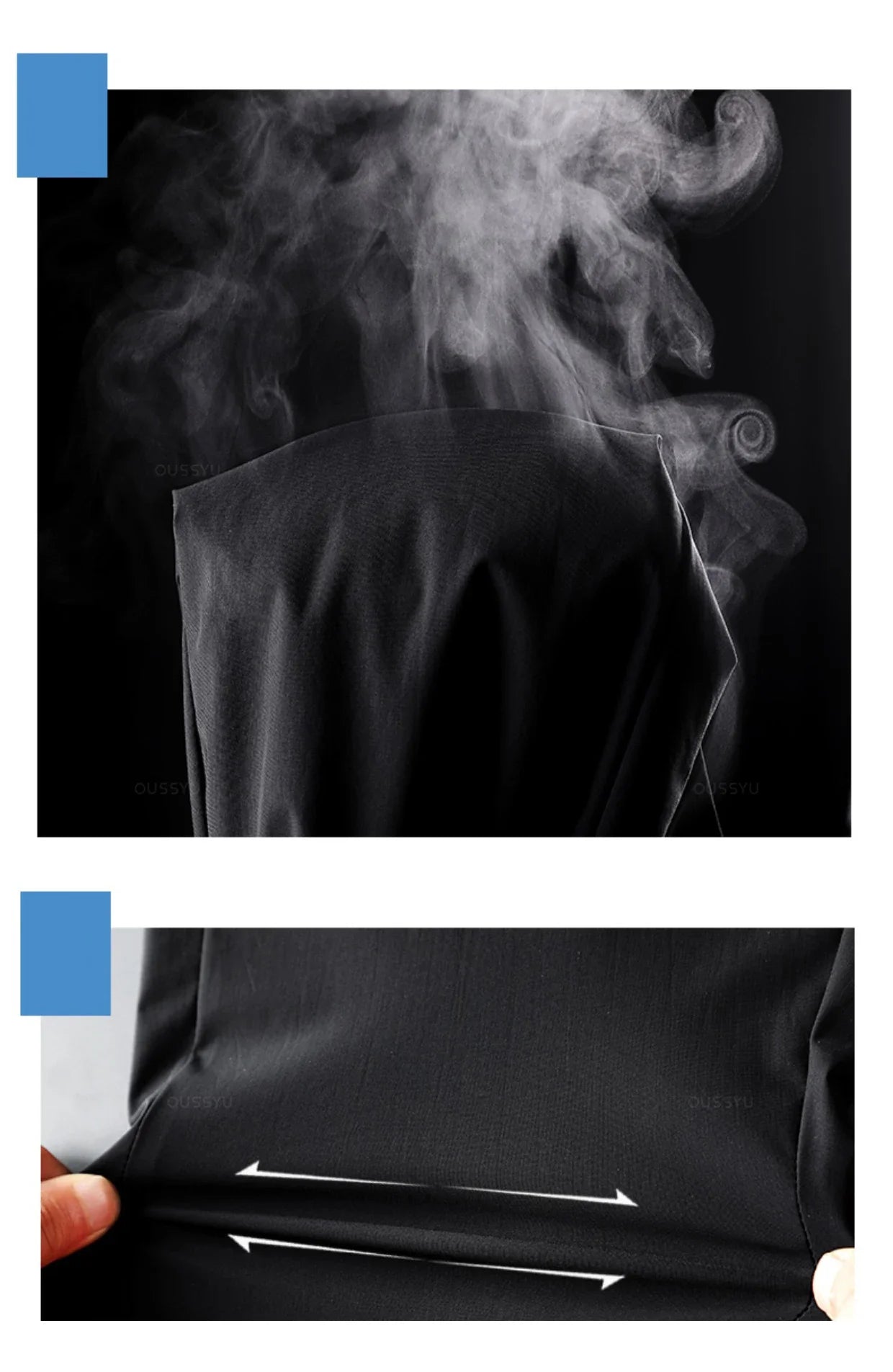 Summer Stretch Suit Pants Men Thin Business Solid Color Slim Ankle-Length Casual Formal Office Trousers