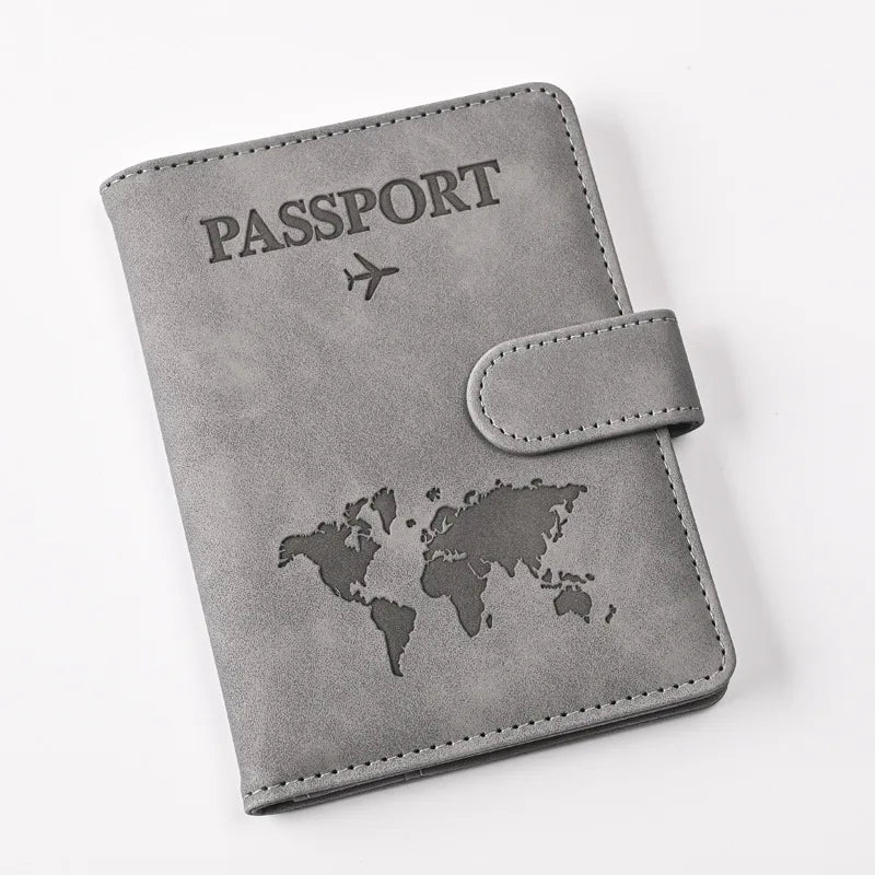 Passport Covers Women Men Letter Print Passport Holder Flight Ticket Clips ID Bank Credit Card Holder Passport Travel Organizer