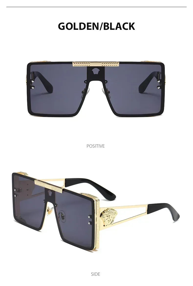New Personality Square Big Cool Sunglasses for Men Women Fashion Retro Luxury Design Male Sun Glasses Gafas UV400 Gafas De Sol