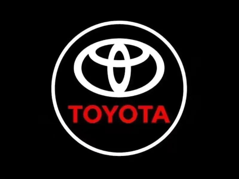 2PCS LED door Logo welcome Lamp light For Toyota Camry Highlander Land Cruiser Prado Avalon Reiz Rav4 Crown CHR Prius accessory