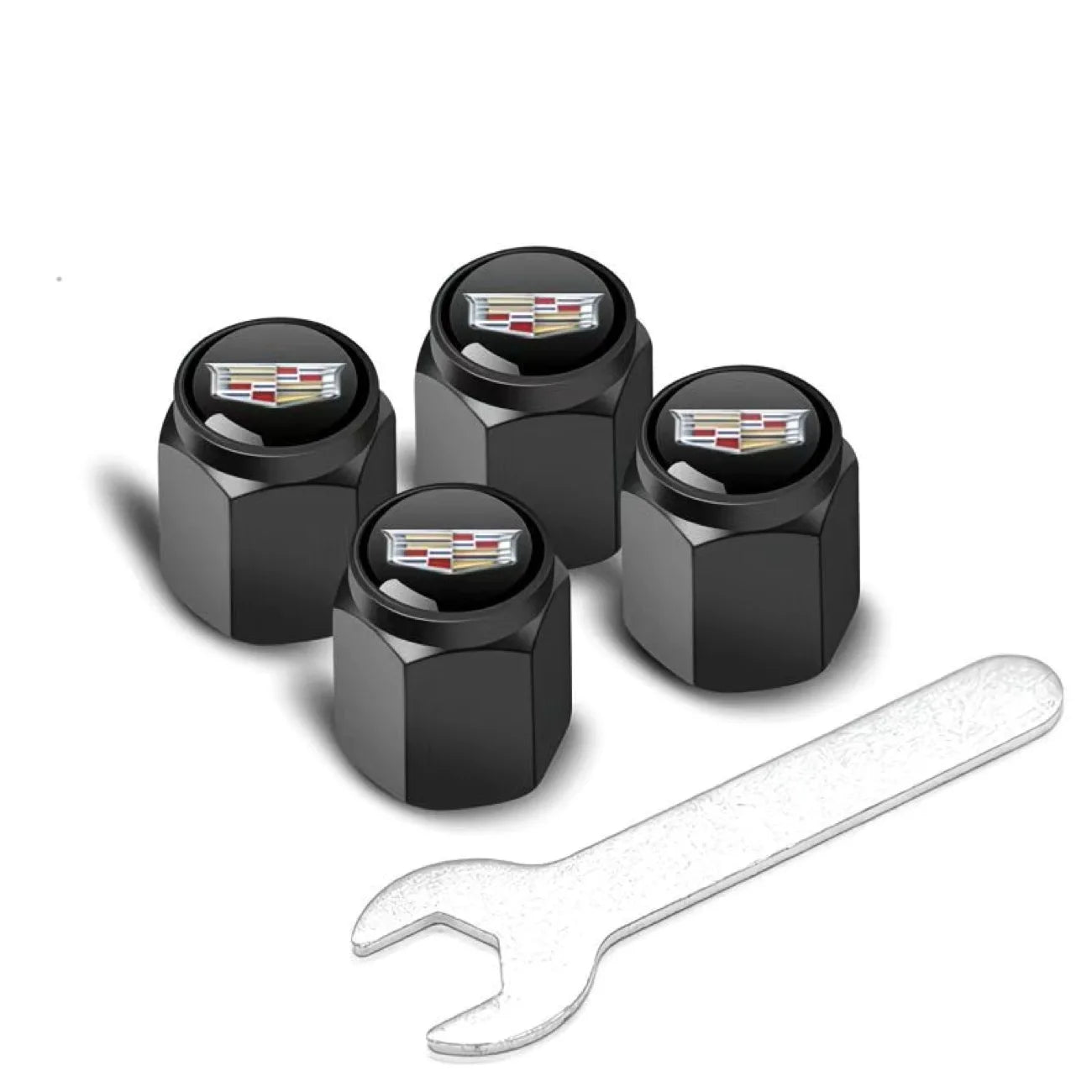 Cadillac tire valve caps