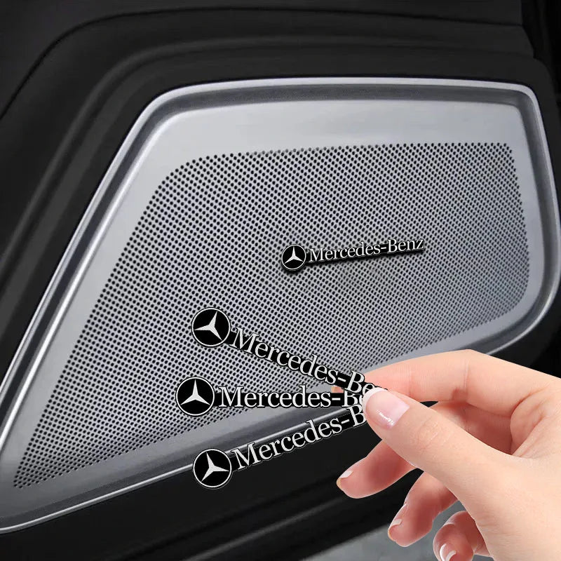 Car Audio Decoration Badge Modified Logo Audio Stickers For Mercedes-Benz AMG GT CLS GLC GLK W211 W221 W220 W163 W164 W203 W204