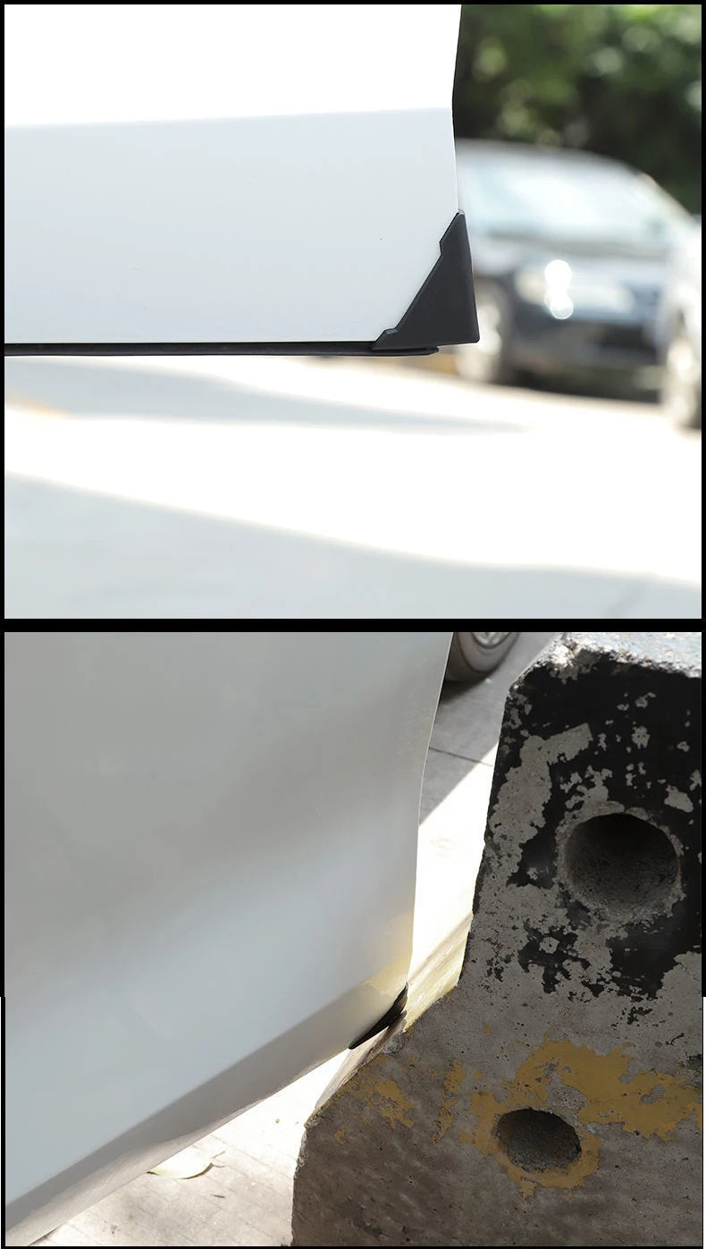 2/4pcs Universal Car Door Corner Protectors, Sport Pattern Silicone Anti-Scratch Bumper Covers for Vehicle Door Protection