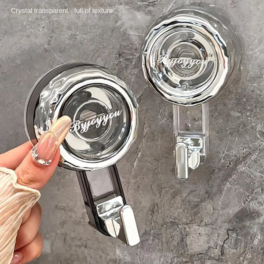 Fashion Powerful Suction Cup Hooks Vacuum Reusable Shower Hooks Heavy Duty Clothes Hook Traceless Clothes Hook