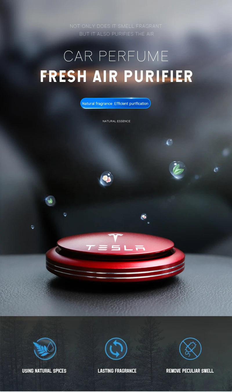Car Perfume Air Freshener Fragrance Diffuser Interior Accessories For Tesla Model 3 Y S X Cybertruck Juguete Roadster Coil