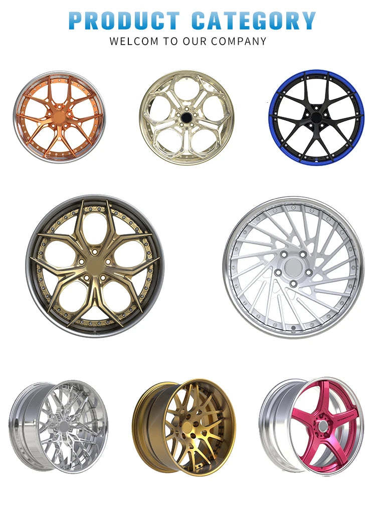 Factory Hot Selling 18 19 20 21 22 Inch Lightweight Wheel Rims, Sports Style Customized Color Alloy Forged Car Wheels